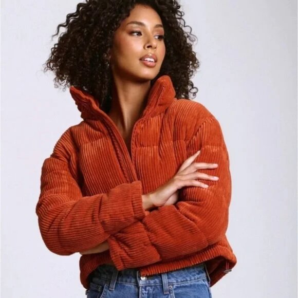 7 for All Mankind Corduroy Puffer Jacket - Picture 7 of 8